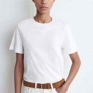 COS Clean Cut Regular T-Shirt Short Sleeve White Sz L